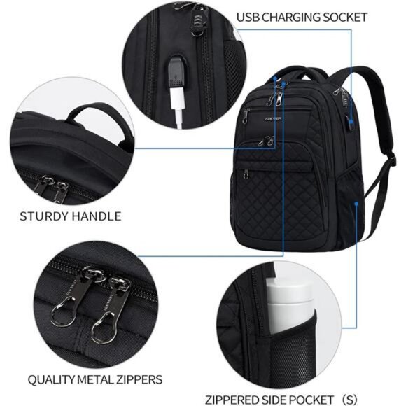 KROSER Travel Laptop Backpack 17 Inch Large Computer Backpack Water-Repellent main image 6